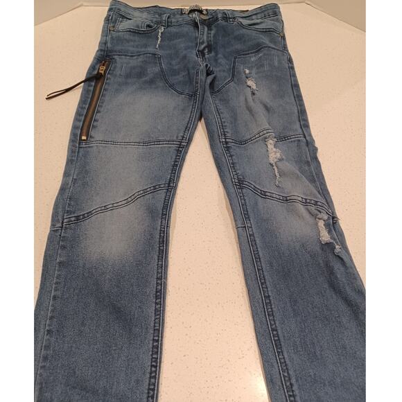 Demolition Blue Jeans Pants Size 14 Women's - Picture 1 of 7